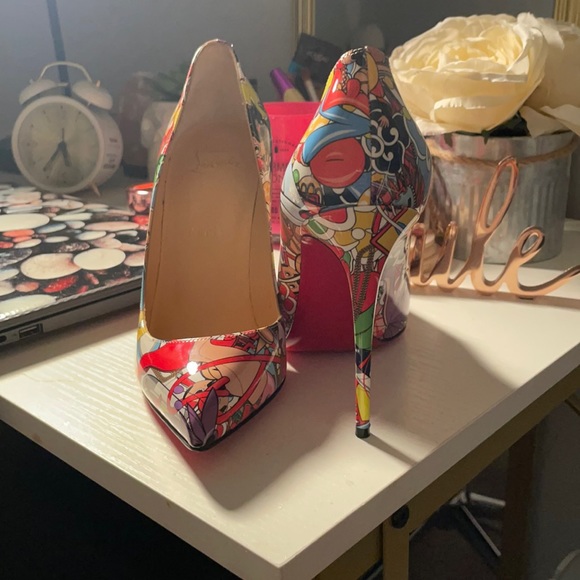 Multi- pattern  Christian Louboutin Pumps - Worn once in good condition!! - Picture 1 of 2